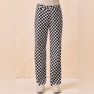 BiBi Gameday Theme Checkered Printed Pants